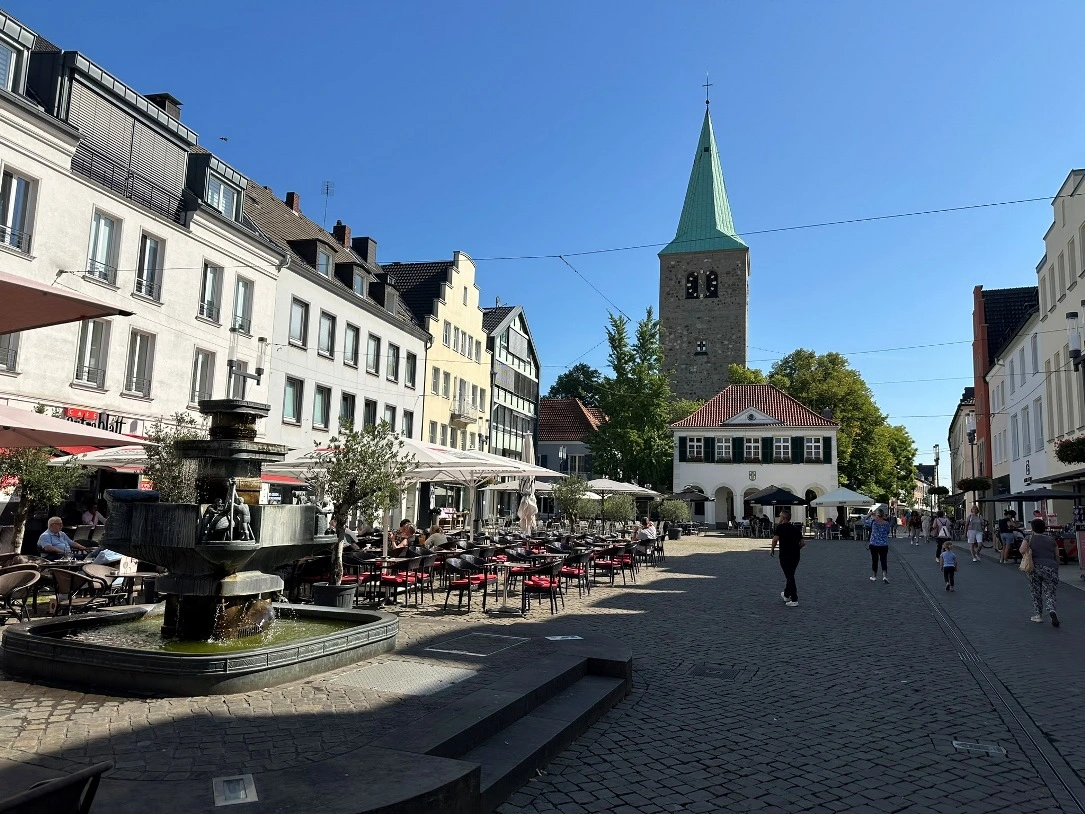 Stadt Dorsten, am Marktbrunnen am Markt und dem Alten Rathaus